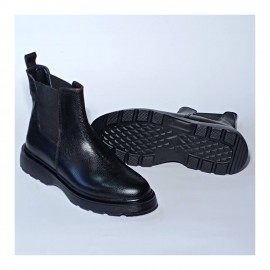 نیم بوت چرم طبیعی مدل چلسی مشکی chelsi