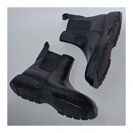 نیم بوت چرم طبیعی مدل چلسی مشکی chelsi