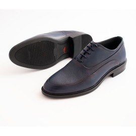 کفش چرم طبیعی مردانه مجلسی مدل زد 50 سرمه ای Z50