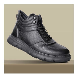 نیم بوت چرم طبیعی مردانه مدل دیزاین عسلی Design