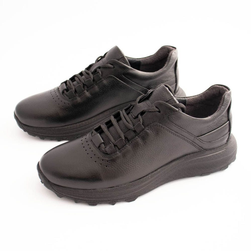 کفش چرم طبیعی اسپورت مدل فورد مشکی Ford