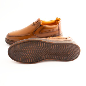 کفش چرم طبیعی مردانه مدل سی 40 عسلی C40