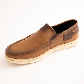 کفش چرم طبیعی مردانه کالج مدل k10 عسلی