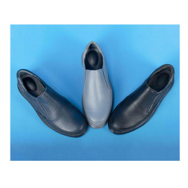 کفش چرم طبیعی مردانه کد 536 طوسی
