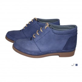 نیم بوت زنانه چرم طبیعی کاربنی مدل رونیکا