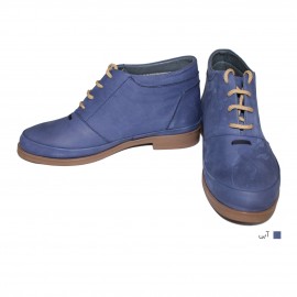 نیم بوت زنانه چرم طبیعی کاربنی مدل رونیکا