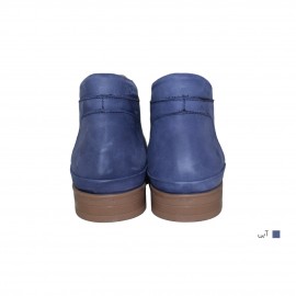 نیم بوت زنانه چرم طبیعی کاربنی مدل رونیکا