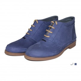 نیم بوت زنانه چرم طبیعی کاربنی مدل رونیکا