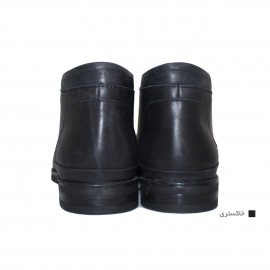 نیم بوت زنانه چرم طبیعی خاکستری مدل رونیکا 