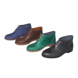 نیم بوت زنانه چرم طبیعی خاکستری مدل رونیکا 