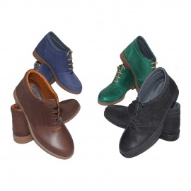 نیم بوت زنانه چرم طبیعی خاکستری مدل رونیکا 