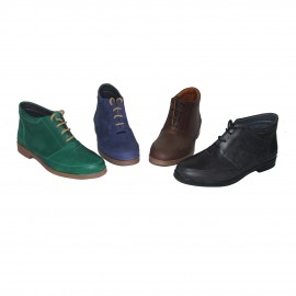 نیم بوت زنانه چرم طبیعی خاکستری مدل رونیکا 