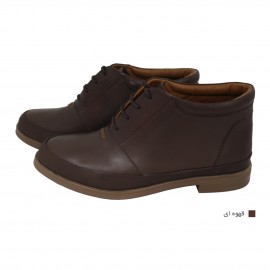 نیم بوت زنانه چرم طبیعی قهوه‌ای مدل رونیکا