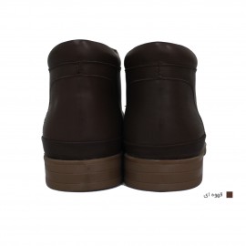 نیم بوت زنانه چرم طبیعی قهوه‌ای مدل رونیکا