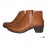 نیم بوت زنانه چرم طبیعی عسلی مدل تیماج