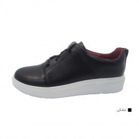  کفش اسپورت چرم طبیعی زنانه مدل مارین مشکی Marian