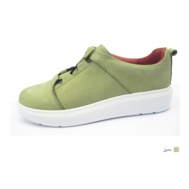 کفش اسپورت چرم طبیعی زنانه مدل مارین سبز Marian