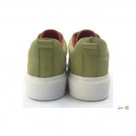 کفش اسپورت چرم طبیعی زنانه مدل مارین سبز Marian