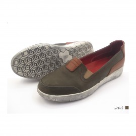 زنانه چرم طبیعی زیتونی مدل مارین