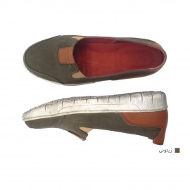 زنانه چرم طبیعی زیتونی مدل مارین