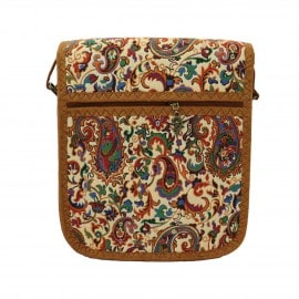 کیف زنانه سنتی دوشی کرمی عسلی کوچک