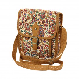 کیف زنانه سنتی دوشی کرمی عسلی کوچک