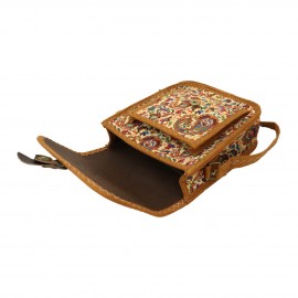 کیف زنانه سنتی دوشی کرمی عسلی کوچک