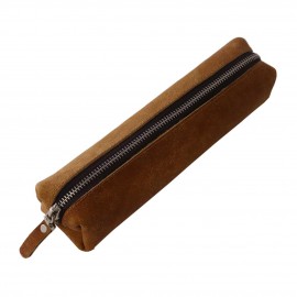 جامدادی چرم طبیعی عسلی