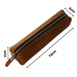 جامدادی چرم طبیعی عسلی