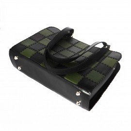 کیف چرم طبیعی رو‌دوشی مدل تکه دوزی 