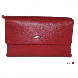 کیف چرم طبیعی زنانه قرمز دوشی