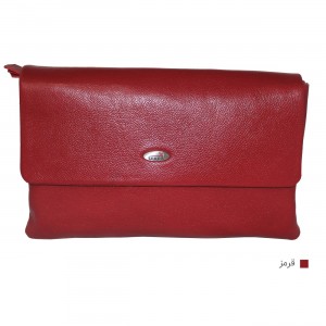 کیف زنانه چرم طبیعی قرمز دوشی