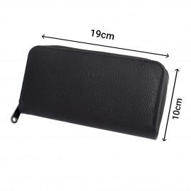 کیف پول چرم طبیعی مشکی