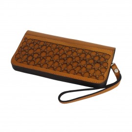 کیف پول چرم طبیعی گیپوری خردلی