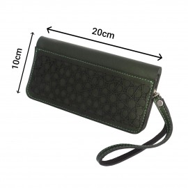 کیف پول چرم طبیعی گیپوری سبز