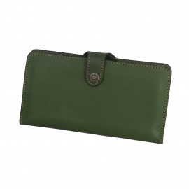 کیف پول چرم طبیعی سبز