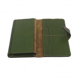 کیف پول چرم طبیعی سبز