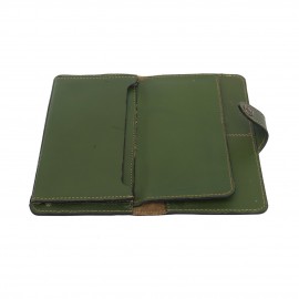 کیف پول چرم طبیعی سبز