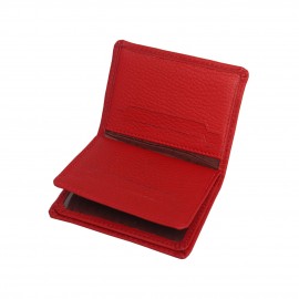 جا کارتی چرم طبیعی قرمز