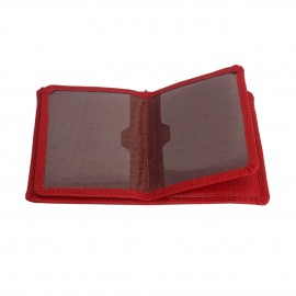 جا کارتی چرم طبیعی قرمز