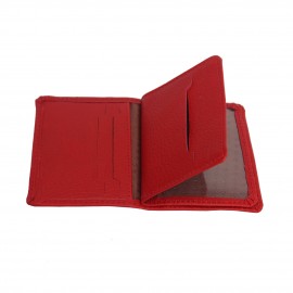 جا کارتی چرم طبیعی قرمز