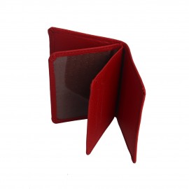 جا کارتی چرم طبیعی قرمز