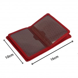 جا کارتی چرم طبیعی قرمز