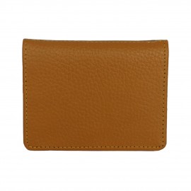 جا کارتی چرم طبیعی زرد