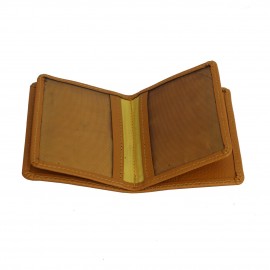 جا کارتی چرم طبیعی زرد