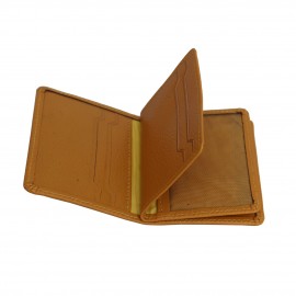 جا کارتی چرم طبیعی زرد