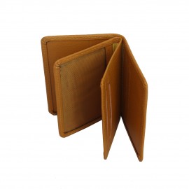 جا کارتی چرم طبیعی زرد