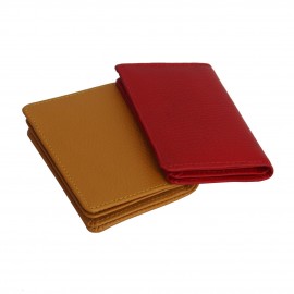 جا کارتی چرم طبیعی زرد