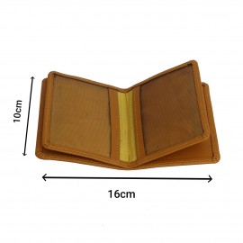 جا کارتی چرم طبیعی زرد