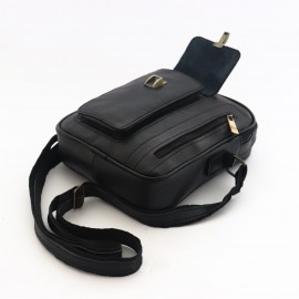 کیف چرم طبیعی اسپورت دستی و دوشی مدل آرنیکا مشکی